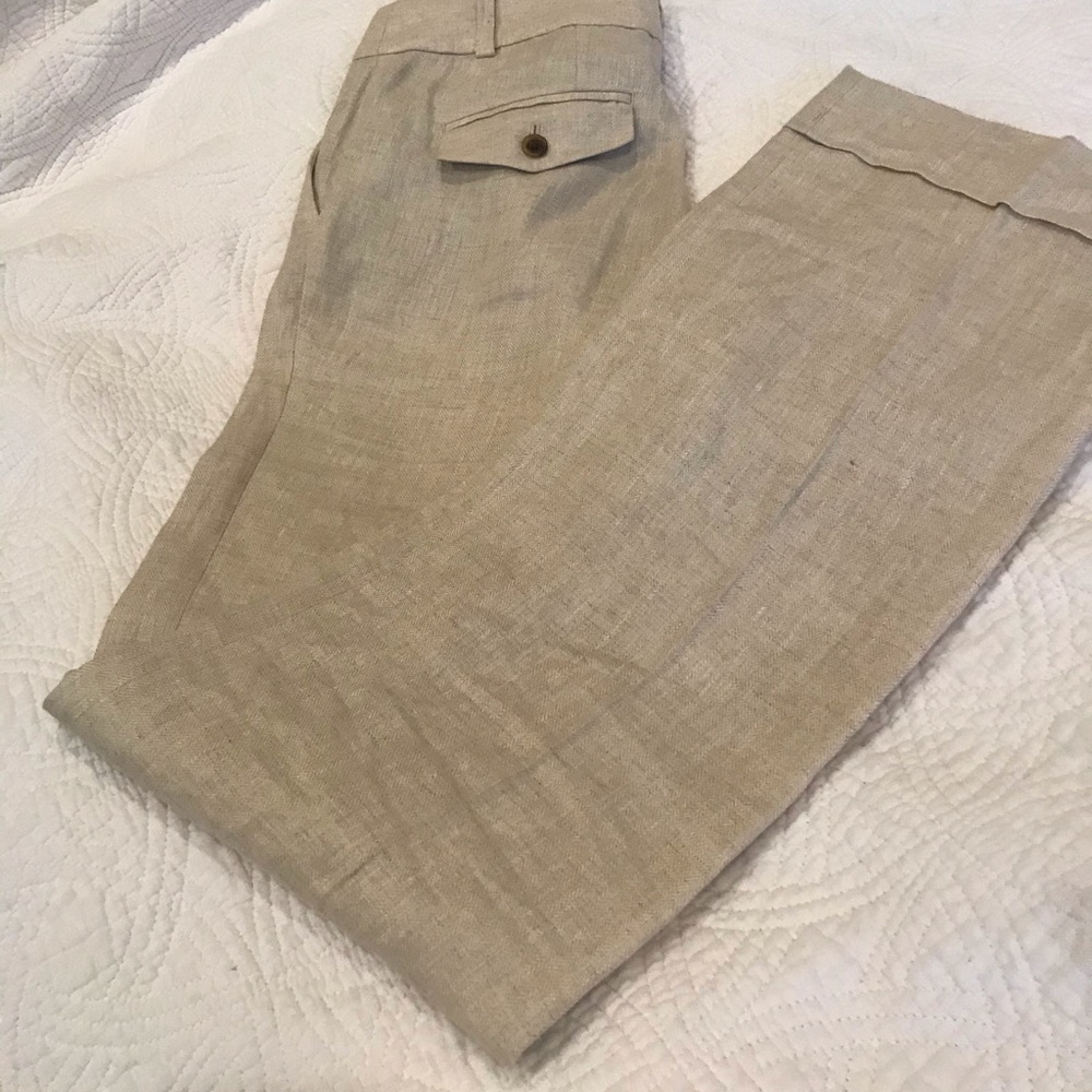 J Crew linen cafe trouser